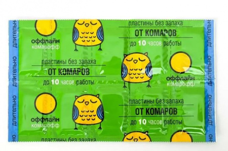 КОМАРОФФ оффлайн Длительно пластины поперечные без запаха 10шт