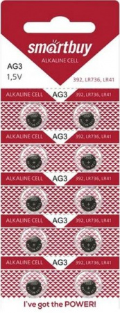Батарейки Smartbuy часовая AG3-10B