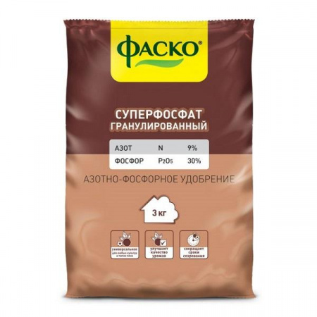 Удобрение СУПЕРФОСФАТ Фаско 3кг 